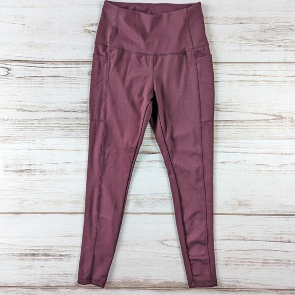 Danskin Plum High Waist Cropped Workout Leggings sz Small - Picture 1 of 5